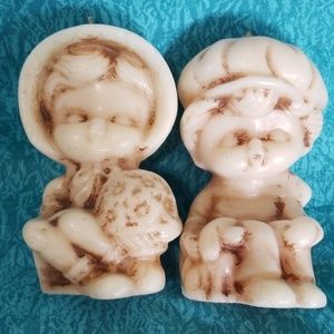 VTG 70s Big Hat Candle Figurines